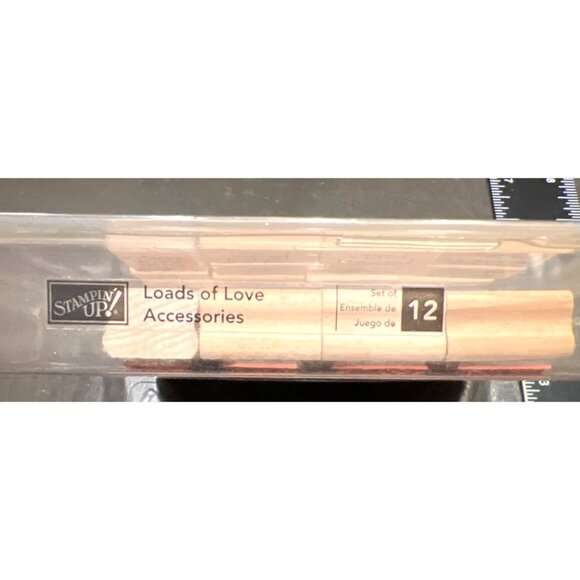 2005 Stampin Up! Loads Of Love Accessories Wood-Mounted Rubber Stamp Set - Picture 3 of 5